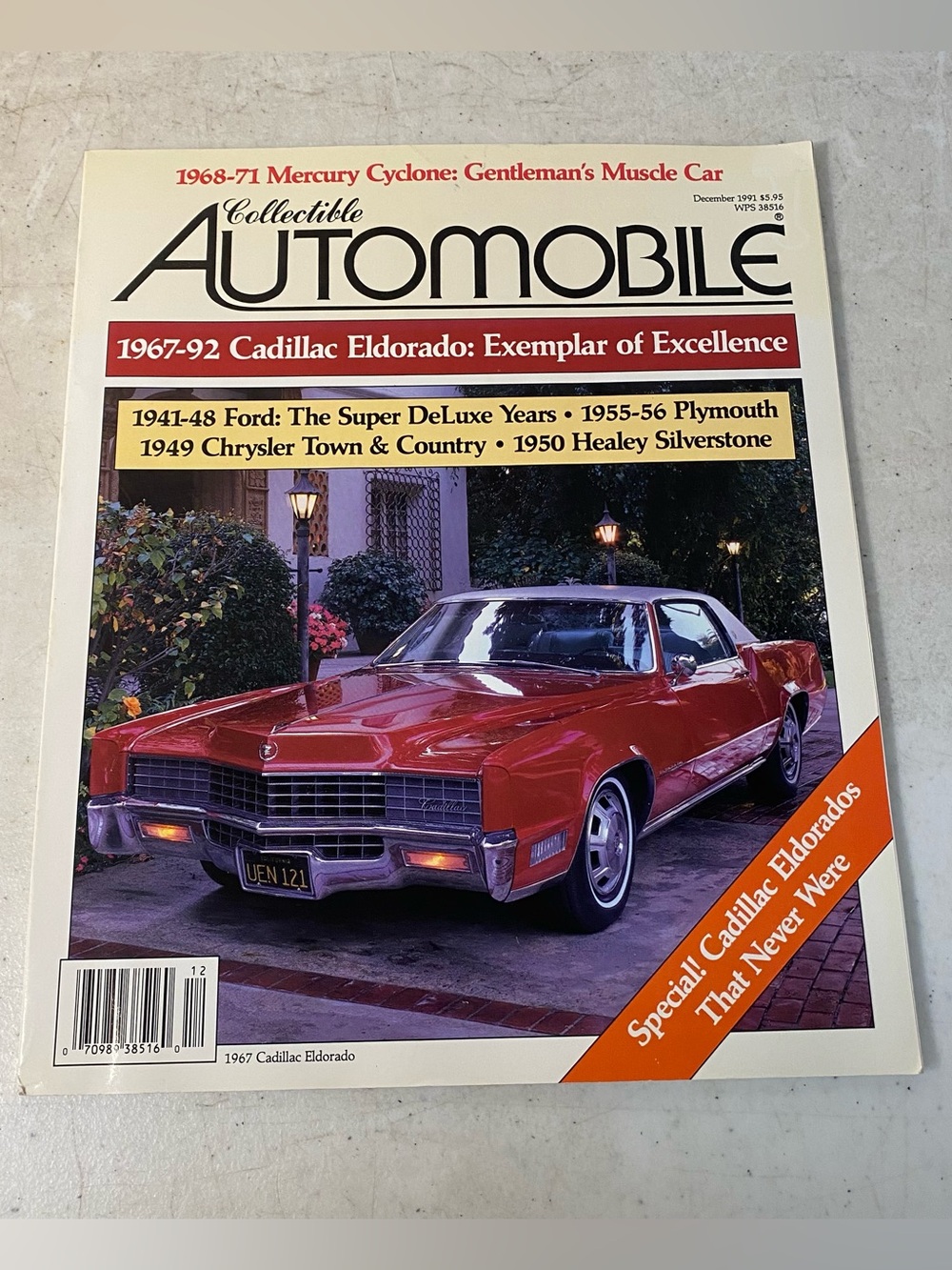 COLLECTIBLE AUTOMOBILE Magazine December 1991 Cadillac Eldorado Ford Plymouth